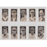 Cigarette cards, Cricket, two sets, Drapkin Australian & English Test Cricketers (40 cards, vg) &
