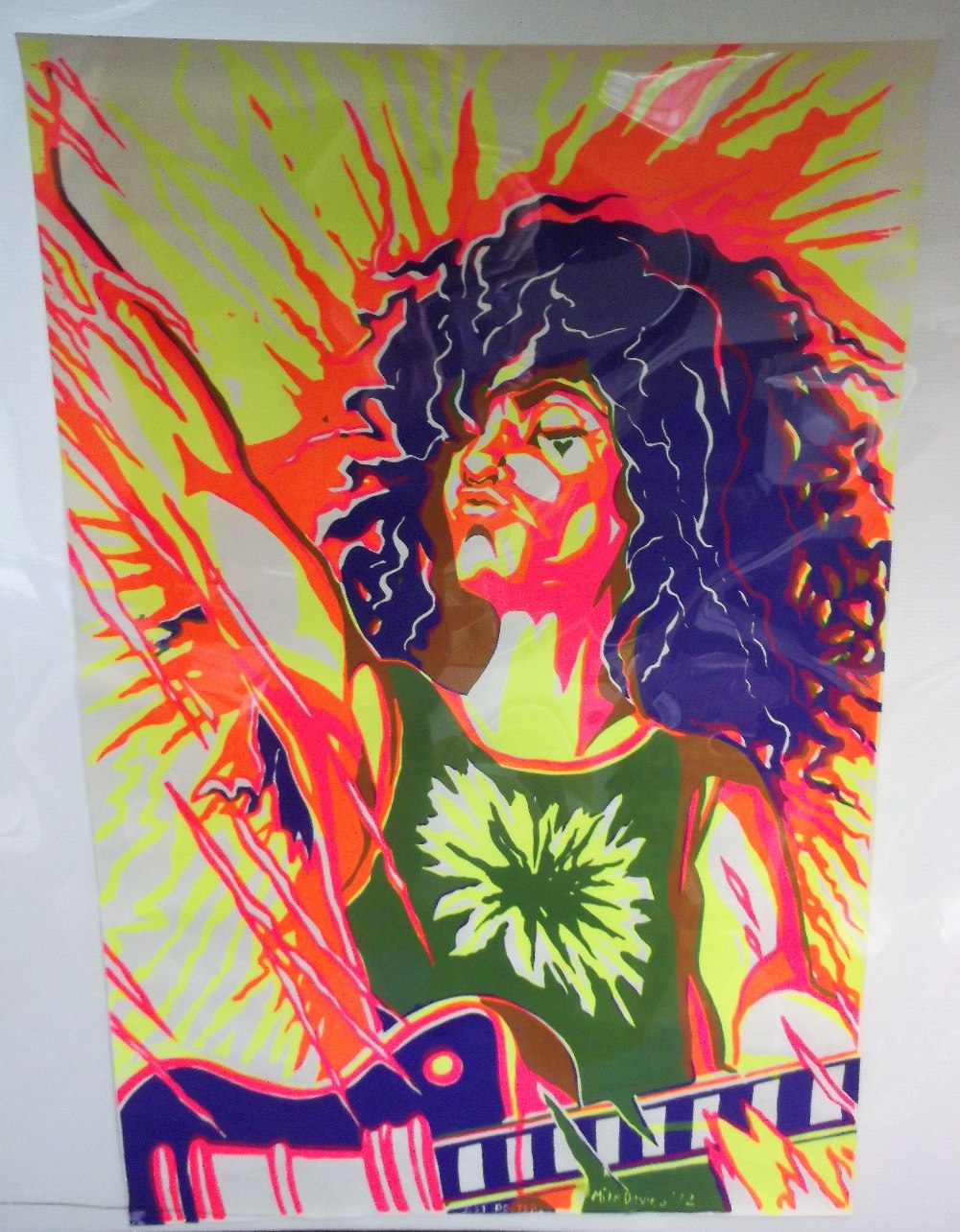 Music Poster, Marc Bolan, T Rex silk screen poster 1972, official gig poster sold out at venues'