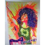 Music Poster, Marc Bolan, T Rex silk screen poster 1972, official gig poster sold out at venues'