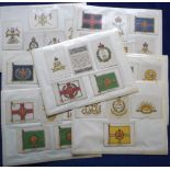 Tobacco silks, Drapkin, Regimental Colours & Badges of the Indian Army (set, 40 silks) (all laid