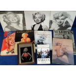 Entertainment, Marilyn Monroe, selection of modern memorabilia inc. 3 of 11" x 11" canvas prints,