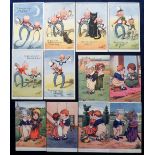 Postcards, Tony Warr Collection, a selection of 20 comic cards illustrated by G E Shepheard all