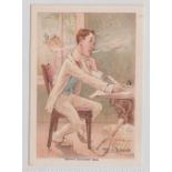 Cigarette card, Cope's, The Seven Ages of Man 'X' size, type card 'The Lover' ( vg)