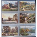 Postcards, an album containing approx. 80 mainly Tuck Oilettes scenic views, rural, birds,