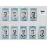 Cigarette cards, Cope's, Noted Footballers (Clip's, 500 subjects), Leicester Fosse, 9 cards, nos