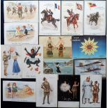 Postcards, Tony Warr Collection, a good selection of 34 comic cards illustrated by Ellam including