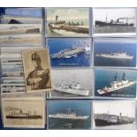 Postcards, a mixed age merchant and naval shipping mix of approx. 123 cards inc. personalities,