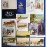 Postcards, Tony Warr Collection, a mixed mostly Tuck published collection of 64 cards including Maud