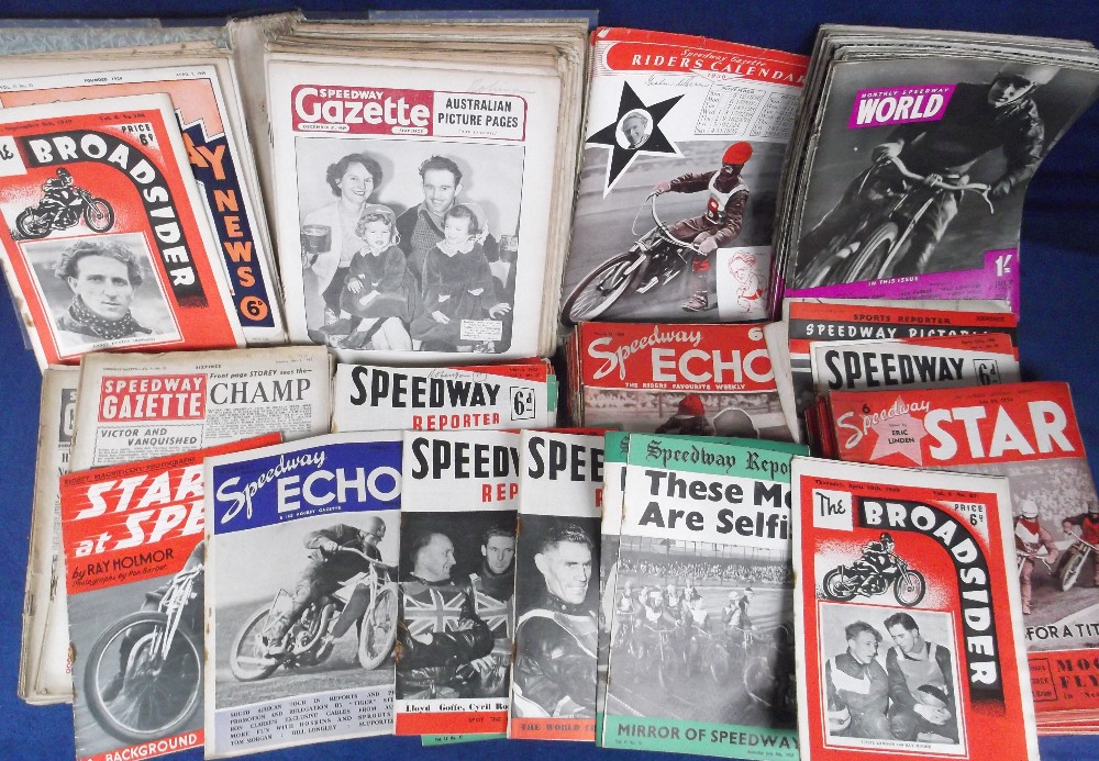 Speedway magazines, a collection of approx. Speedway Magazines, mostly 1949 & 1950, various titles