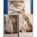 Postcards, 3 Furness Railway Official cards, from the G Romney Art Series 12, each showing Lady