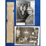 Sport Memorabilia, Lucy Morton Collection, two RPs (one a later reprint) showing Lucy with her