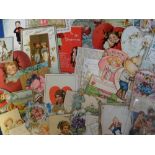 Tony Warr Collection, Ephemera, 30 Victorian and Early 20thC Valentine's cards to include die cut,