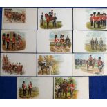 Postcards, a selection of 11 early Military chromos, (all unused), 9 cards unknown publisher also