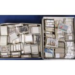 Cigarette cards, very large accumulation of cigarette cards, standard, 'M' & 'L' sizes in sets, part