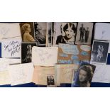Entertainment Autographs, signed items, inc. collection of 20+ b/w autographed photographs of