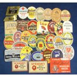 Beer labels, a mixed selection of 30 mostly U.K labels (1 with contents) various shapes, sizes and