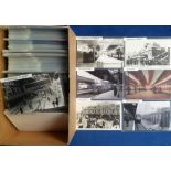 Postcards etc, Railway Stations, a collection of approx. 250 postcards, company officials, Pamlin