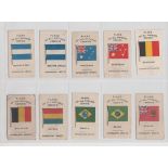 Trade cards, Edmondson, Flags of All Nations, 60 different cards from 4 different printings (mixed
