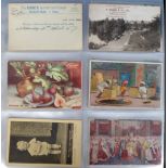 Postcards, a collection of approx. 165 advertising cards in modern album including Cadbury's