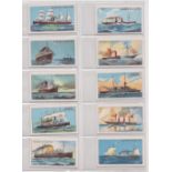 Cigarette cards, Duncan's, Evolution of the Steamship (set, 50 cards) (vg)
