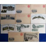 Postcards, South Africa, a collection of 11 early Gruss Aus type and postal stationery cards with