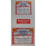 Beer labels, Overseas, USA, 2 lever arch files marked Staten Island and Long Beach - New York,