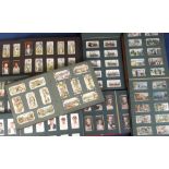 Cigarette cards, a large collection of cigarette cards contained in 17 vintage slot-in albums, sets,