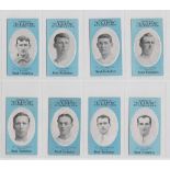 Cigarette cards, Cope's, Noted Footballers (Clip's, 500 subjects), Watford, 8 cards, nos 256, 257,