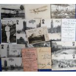Postcards, a mixed aviation collection of 16 items inc. 9 Daily Mail London-Manchester Air Race 1910
