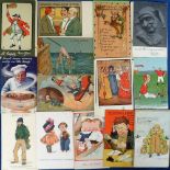 Postcards, Comic, a selection of approx. 100 vintage comic cards, many Tuck published. Artists