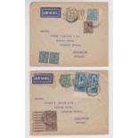 Postal History, 3 postally used envelopes, 1930s, each one posted in Bahrain and sent to a UK