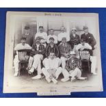 Cricket photograph, large original photograph showing players from the North v South match played at