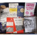 Football programmes, a collection of approx. 300 friendly match programmes mostly 1960's onwards,
