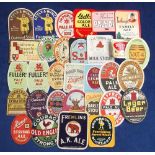 Beer labels, a mixed selection of 30 U.K labels (1 with contents) various shapes, sizes and