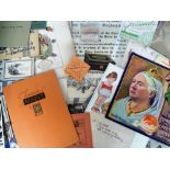 Ephemera, a quantity of mixed ephemera to include 1840/50s dated small home made scrap book, 1879