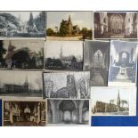 Postcards, Churches, a collection of 80+ cards, RP's and printed, showing various churches from