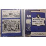 Football programmes, a folder containing approx. 100, 1950's football programmes, league & non