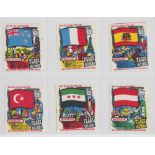 Wax wrappers, Anglo American Chewing Gum, Flags of the Nations (33/36, missing nos 9, 10 & 11) and