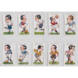 Cigarette cards, Ogden's, Football Caricatures (set, 50 cards) (vg)