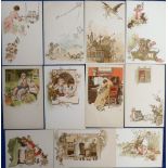 Postcards, a collection of 20 early art cards of children all published by Meissner and Buch (