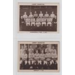 Cigarette cards, Pattreiouex, Football Teams (F192-241), two type cards, Huddersfield Town F203 (vg)