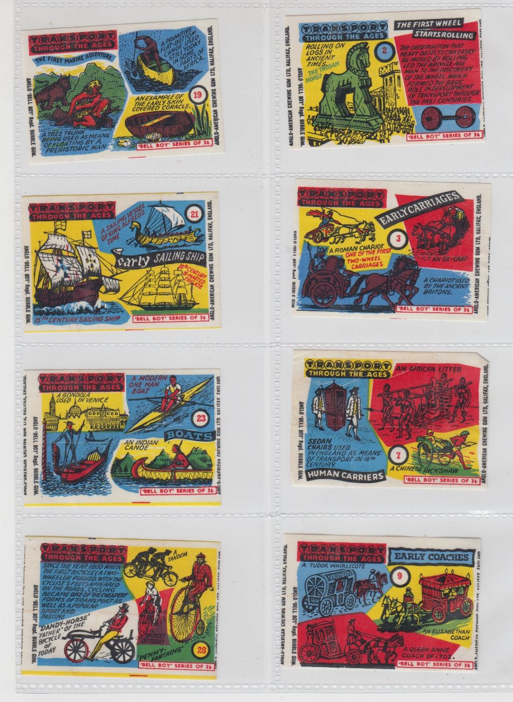 Wax wrappers, Anglo American Chewing Gum, World of Wonders (25), Race Around the World (18), - Image 3 of 4