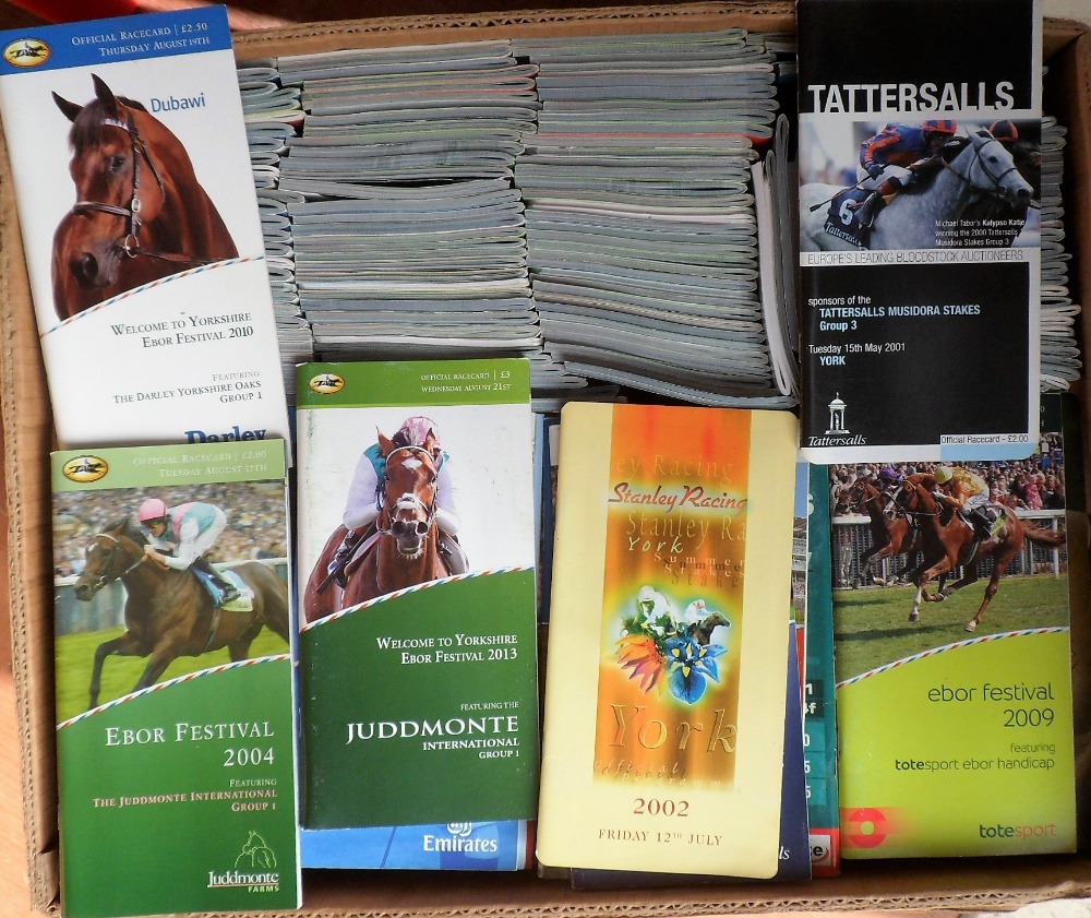 Horse Racing, York, collection of 300+ modern York race cards, 2000 onwards, inc. many group