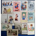 Postcards, a collection of approx. 75 artist-drawn children's cards inc. Mabel Lucie Attwell, Donald