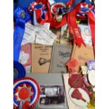 Ephemera, a collection of Military, Motoring and Sporting Items to include 8 1958/9 jockey