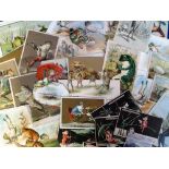 Tony Warr Collection, Ephemera, Victorian and early 20th C Greetings Cards, Trade Cards and