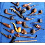 Tobacciana Pipes, 22 vintage pipes to include one shaped as a pistol, a clog, a horses head etc. 2