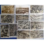Postcards, Croydon, a collection of 16 RP aerial views, inc. Town Hall, Selhurst Grammar School,