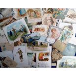 Tony Warr Collection, 100+ Victorian Greetings Cards (together with some later), to include die