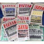 Sports magazines, a collection of 400+ magazines, late 1940's, early 1950's, some slight